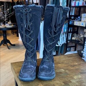 Comfy Moda Dark Brown Waterproof Suede Knee-High Boots